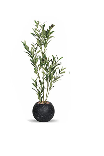 co arma شجرة صناعية محاكة للزيتون الطببيعي بمركن بلاستيكي بارتفاع 85 سم