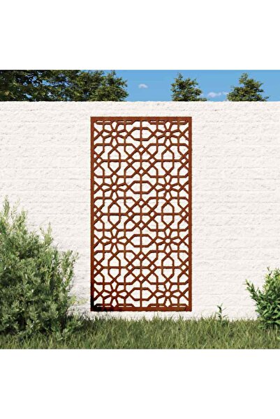vidaxl ديكور جداري للحديقة ١٠٥×٥٥ سم من الفولاذ كورتن بتصميم مغربي