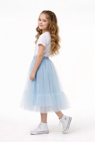 Ceylin Fashion Girl's Angel Lined Double Layer Fantasy Tulle Skirt CF-25014
