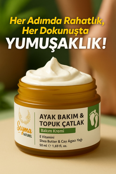 Şeyma natural Ayak Ve Topuk Çatlak Kremi Ayak Bakım Ayak Kokusu 50 ML