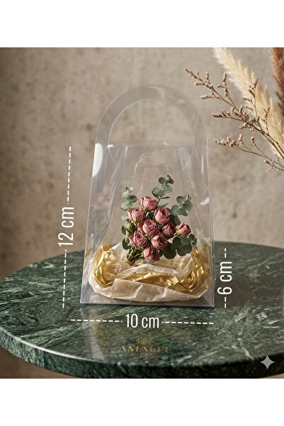 Kateleya Asetat Şeffaf çanta 12*10*6cm (15 adet)