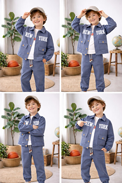 Çelix Kids Erkek Çocuk Winter NewYork 3'lü Takım Bayramlık