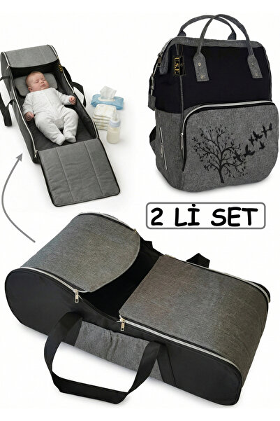 USF Portbebe Ana Kucağı Puset Bebek Taşıma + Anne Bebek Bakım Çantası