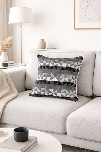 RİTMOHOME Vintage, Oštećeno, Seoski stil, Skandinavski, Sivo, Crno, Geometrij...