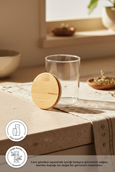 Bambum Bolla - Glass Storage Container Small