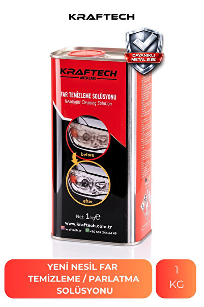 kraftech Yeni Nesil Premium I Buharlı Far Temizleme Sıvısı Ve Parlatma Solüsy...