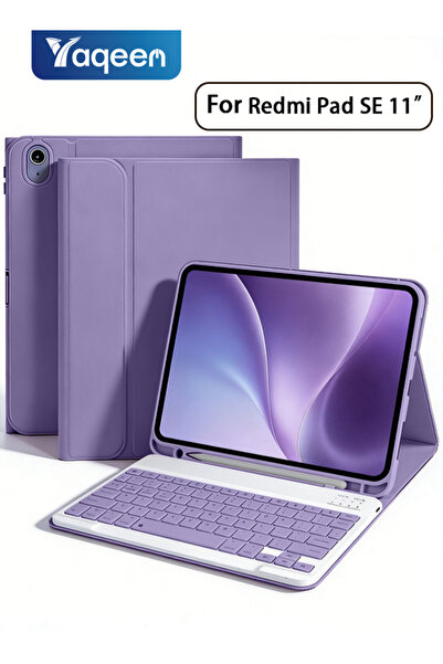 yaqeen جراب لوحة مفاتيح لجهاز Redmi Pad SE مقاس 11 بوصة، جراب لوحة مفاتيح بلو...
