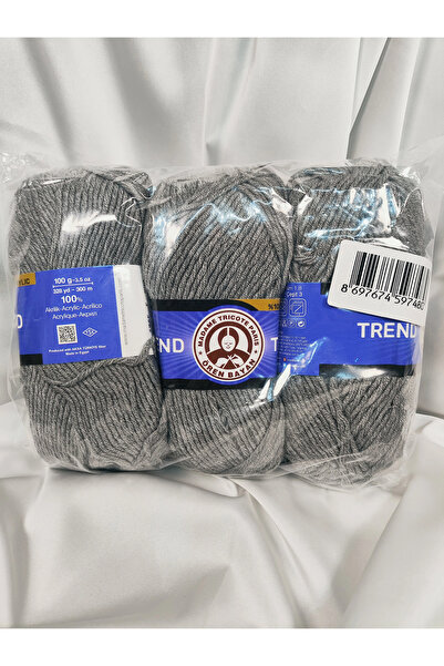 Ören Bayan TREND Koyu Gri El Örgü İpi (3 Adet) - Renk: 118