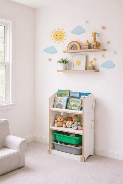 Asrimo mobilya Çocuk Aktivite Kitaplık Saklama Ünitesi