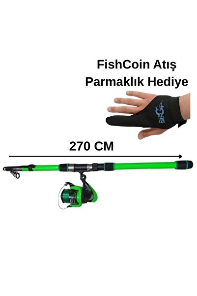 FİSHCOİN 7 Kademeli 6000 Sarım Hobi Kıyı Olta Takımı -270Cm ( Kamış+Makine ) ...