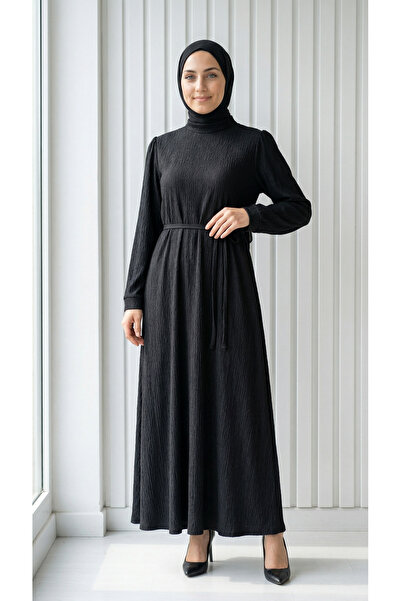 BENAHOLL Φόρεμα Capenya Cuff με ρέλι Damla-EK216 Μαύρο