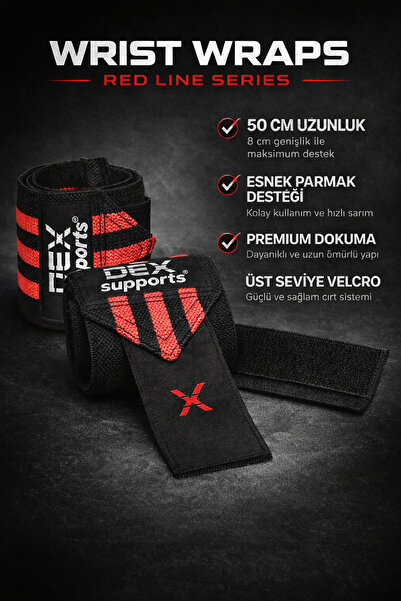 Dex Supports Wrist Wraps Red , Spor Bileklik
