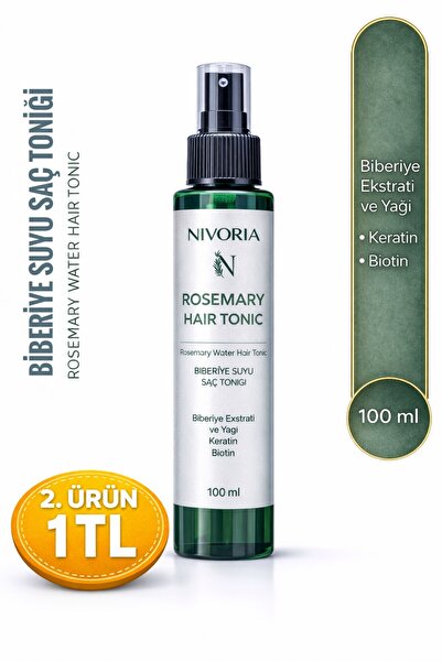 NİVORİA Biberiye Suyu Dökülme Karşıtı ve Hızlı Saç Uzatma Etkili Saç Toniği 1...
