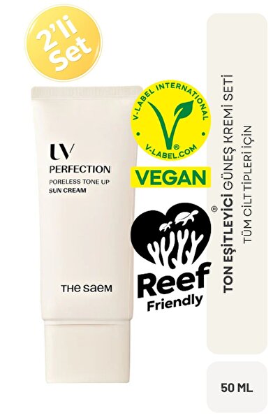 THE SAEM UV Perfection Poreless Tone Up Sun Cream / Vegan Ton Eşitleyici Güne...