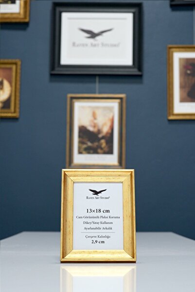 Raven Art Studio Piramida 13x18cm, aurie, pentru fotografii, documente, poste...