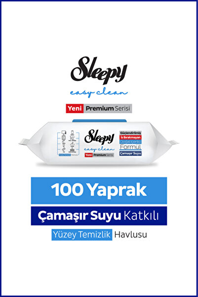 Sleepy Easy Clean Premium Çamaşır Suyu Katkılı Yüzey Temizlik Havlusu Mendili...