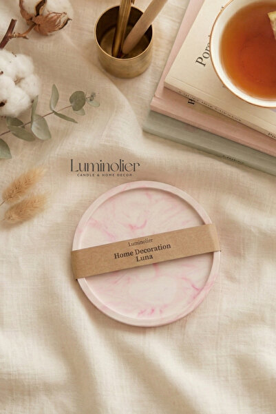 Luminolier Minimal Dekoratif Yuvarlak Tabak – Mum & Takı Tabağı | 11 cm