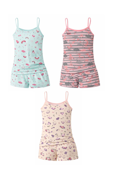 SÜSEN LİNGERİE 3-Piece Assorted Girls' Underwear Set, Girls' Cotton Boxers an...