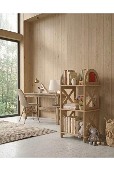 WOODEN MAN Ahşap Oyuncak Dolabı Raf Düzenleyici Çocuk Odası Dekoratif Kitaplık