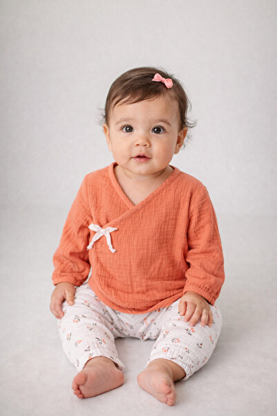 Kidaxi Baby Muslin Bodysuit Without Booties - 1-3 / 3-6 / 6-9 Months