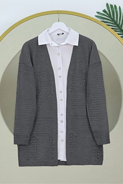 Modamorfo Εποχιακή Ζακέτα Πλεκτά, Διάτρητη και Καπνιστή