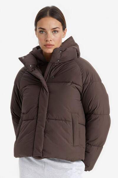 DeFacto Su İtici Regular Fit Dik Yaka Reglan Kol Kışlık Şişme Mont A1550AX25WN