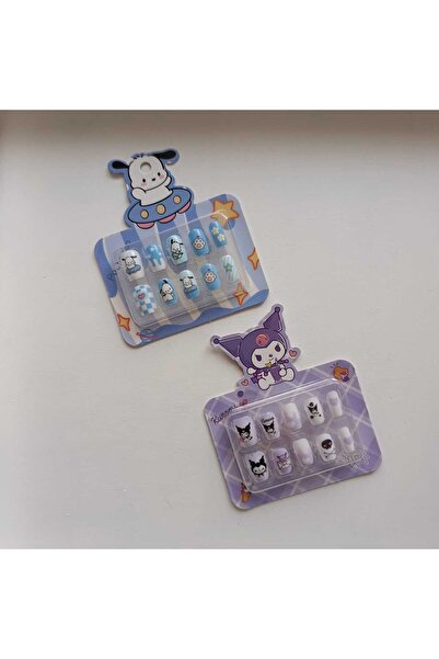 Masal Gurumi KUROMİ (KURUMİ) + POCHACCO TEMALI KARAKTERLİ ÇOCUK TAKMA TIRNAK ...