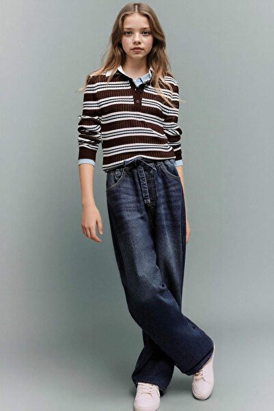 DeFacto Široke, labave farmerke sa elastičnim strukom za devojčice G2949A825WN