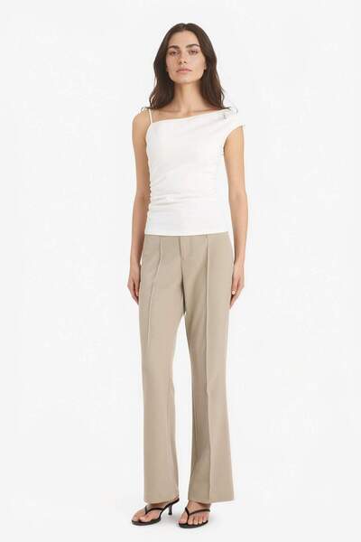 DeFacto Παντελόνι με φερμουάρ και ψηλόμεσο σχέδιο F7182AX25SM