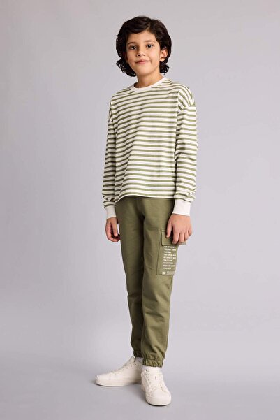 DeFacto Παντελόνι από ύφασμα φούτερ με στάμπα και σλόγκαν, κανονική εφαρμογή,...