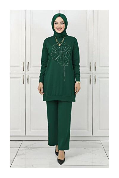 Genel Markalar NUR SEMA TAKIM Likralı Kristal Pamuklu Kumaş Tesettür İkili Ta...