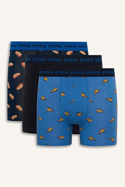 DeFacto Bokserice regularnog kroja sa printom hrane, 3 komada G8335AX26SP
