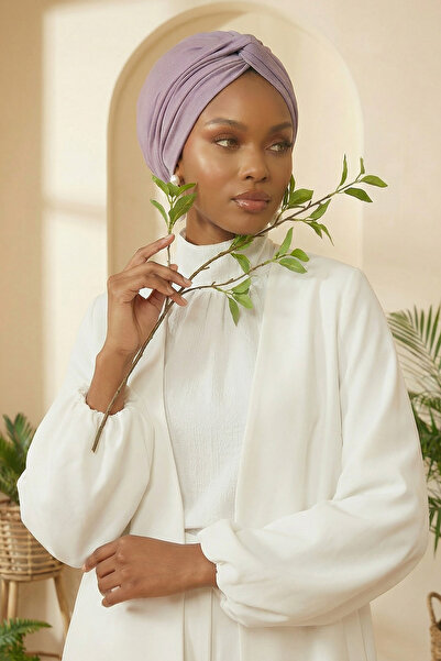 Aisha's Design Pălărie din bumbac pieptănat Mihrace, B-4, Liliac