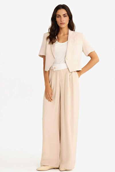 DeFacto Weite Beine, Taschendetail, normale Taille, gerades Bein, lange Tence...