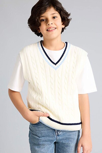 DeFacto V-Neck Knitwear Vest for Boys H0141A826Sp