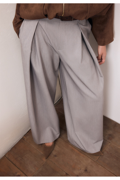 Stradivarius Maxi-dart trousers with belt