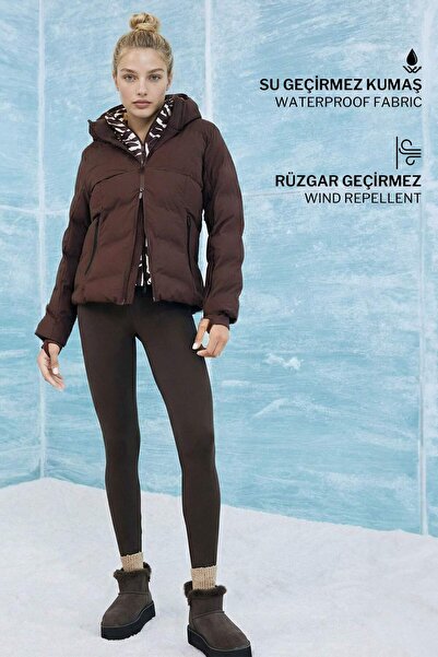 DeFacto Αδιάβροχο παλτό σκι Regular Fit K με κουκούλα F3523AX25WN