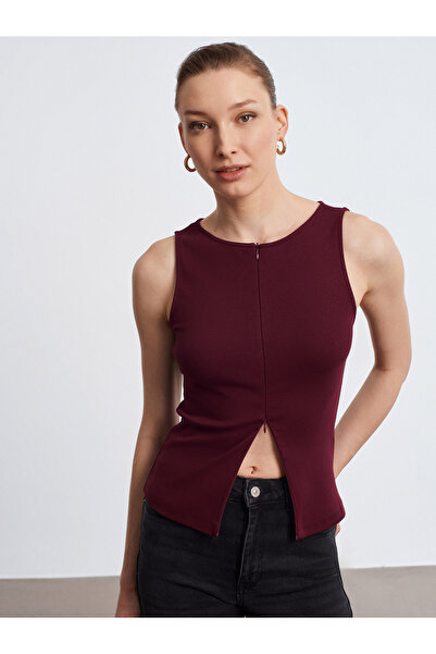 Dilvin 31764 Detalj sa rajsferšlusom Top-Claret Crveno