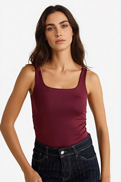 DeFacto Kare Yaka Basic Düz Çıtçıtlı Body F8245AX25HS