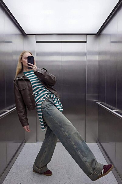 DeFacto Dugačke farmerke sa visokim strukom i ispranom tkaninom F8238AX25AU