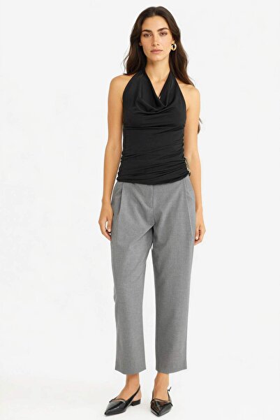 DeFacto Παντελόνι σε στενή γραμμή με κοντό μπατζάκι και μήκος μέχρι τον αστρά...