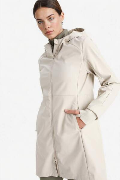 DeFacto Αδιάβροχο Softshell S εφαρμοστό Slim Fit K με κουκούλα Τσέπες με φερμ...