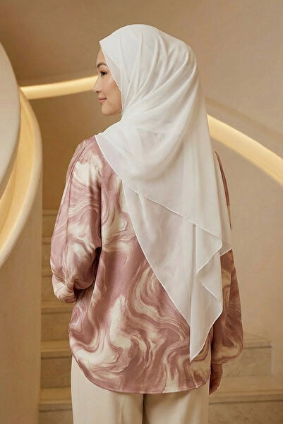 Aisha's Design Şal practic din șifon, crem, PS-49