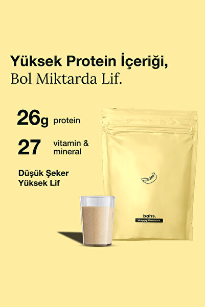 bahs. Proteinli Öğün Tozu - Happy Banana 600gr - 10 Servis