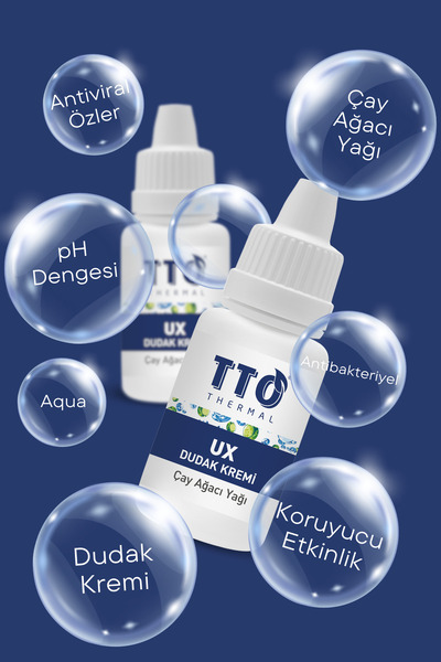 TTO Dudak Bakım Kremi pH Dengesini Destekleyen 7 ml + 3 ml Çay Ağacı Yağı UX