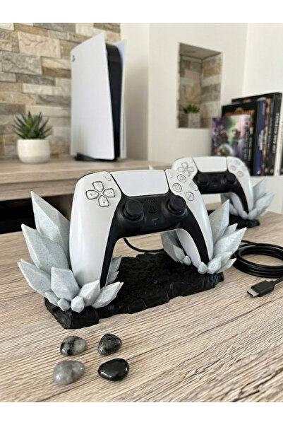 LayerOne PlayStation Konsol Tutucu – Kristal Tasarımlı Dekoratif Stand | 3D B...