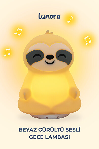 Lumaverse Lunora Beyaz Gürültü Cihazı Bebek Uyku Makinesi 7 Ses 9 Renk Gece L...