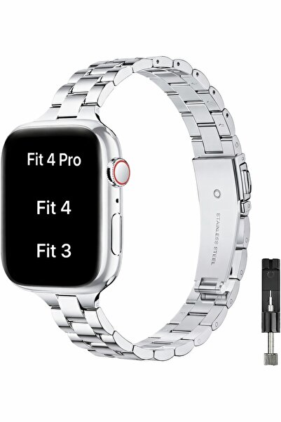 Alstrap Huawei Watch Fit 4 Pro Fit 4 Fit 3 Uyumlu Slim Paslanmaz Çelik Kordon...