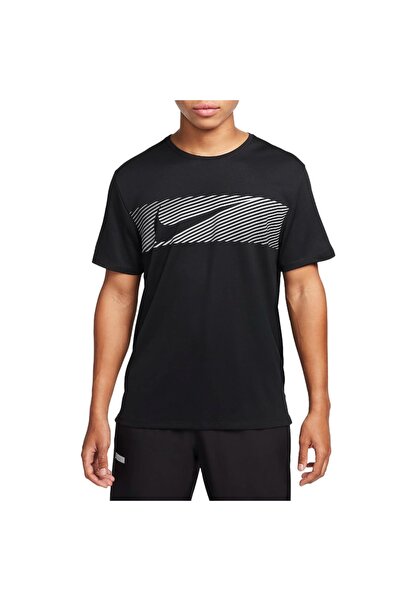 Nike Men's running shirt Miler Flash Dri-FIT SS 2024-Black-S