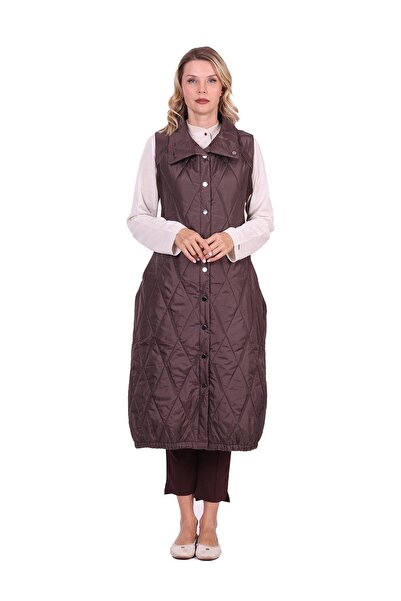 Invee Propeller Quilted Vest Brown